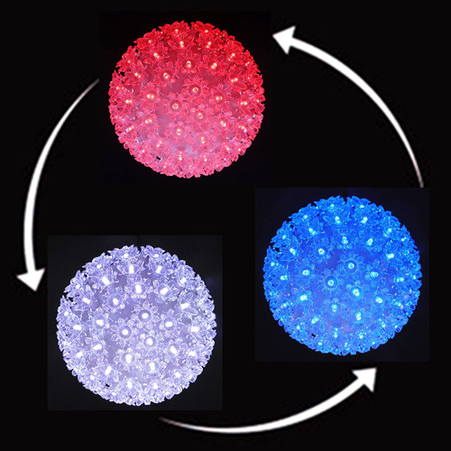 Esfera Luz Estrella Que Cambia Color 7.5  100 Led Rojo Para