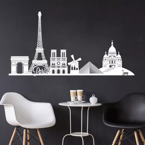 Vinilo decorativo Torre Eiffel Paris - Papel tapiz adhesivo pared Hogar  Vinilos decorativos