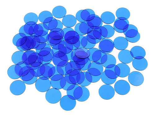 200x Fichas De Bingo De Plástico Contadores De Azul 1,5 Cm