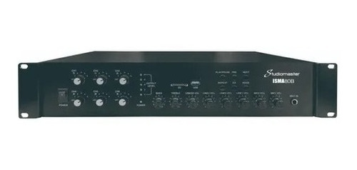 Amplificador De Potencia Studiomaster Isma80b 80w 6 Zonas