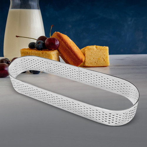 Anillos Para Mousse, Molde De Acero Ovalado De 13,5 Cm.
