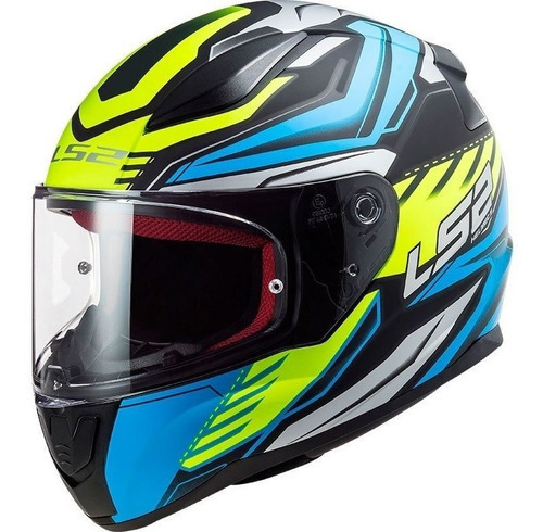 Capacete Ls2 Ff353 Rapid Infinity Preto Para Moto Tam 58 Cor Azul Preto - Gale