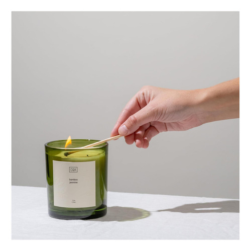 Craft & Kin 12oz Bamboo Jasmine Vela Para El Hogar | Velas |