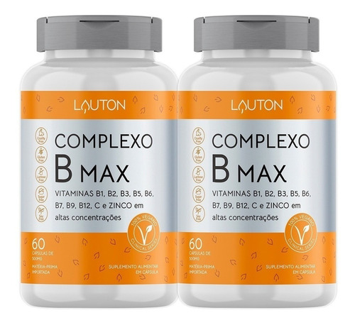 Complexo B - Max B9 Ácido Fólico 120 Caps Lauton Nutrition  