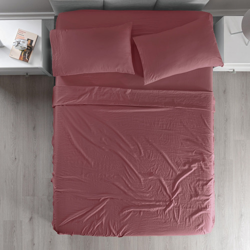 Juego De Sabanas King Size Viasoft Washed Blush Vianney