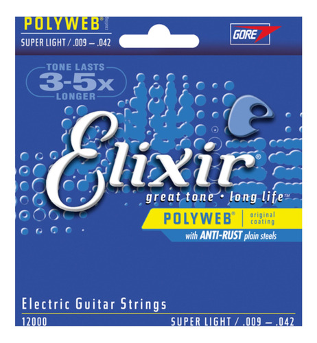 Cuerda Elixir Super Light Electrica (poly