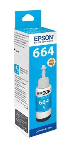 Tinta Epson 664 Para Impresoras Ecotank De 70 Ml  Cian