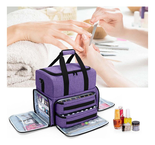W Bolsa De Almacenamiento De Esmalte De Uñas Portátil Con