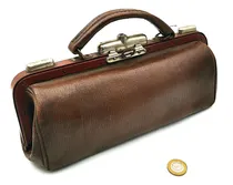 Comprar Maletin Antiguo De Medico En Cuero - Antiguedades Cuero Lisa