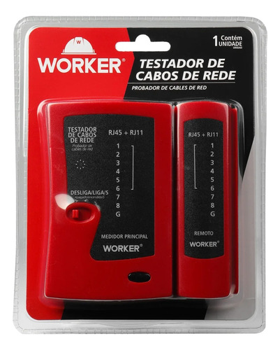 Testador De Cabos Rj11/rj12/rj45 9v Worker