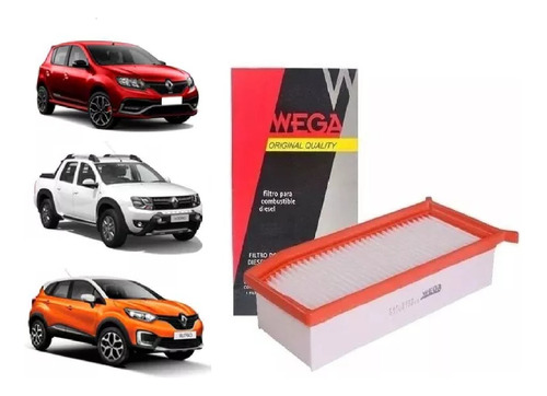 Filtro De Ar Duster Oroch Logan Sandero Captur Wega