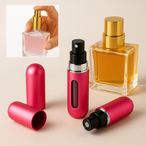 Kit 2 Mini Refil Frasco 5ml Decante Spray Amostra Para Bolsa