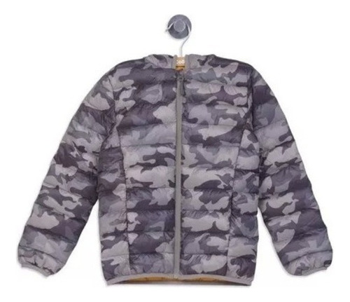 Colloky Parka Niño 2 Años Tonos En Gris Tipo Camuflaje