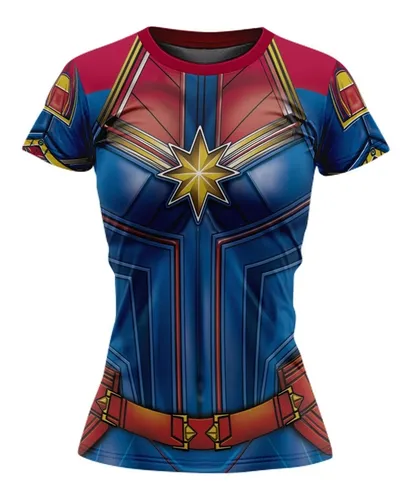 Adecuado Asistencia Presidente Playera Capitana Marvel | MercadoLibre 📦