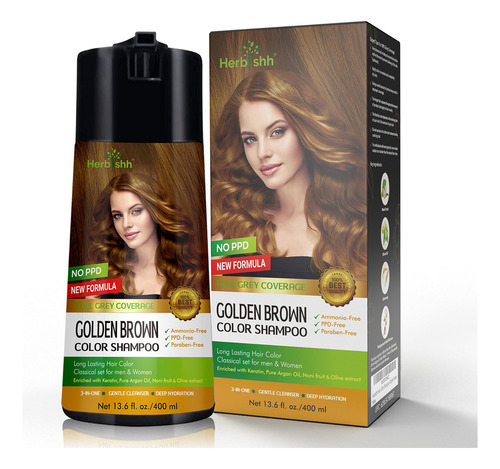 Herbishh Champu Enriquecido Con Color Para Cabello Gris - Fo