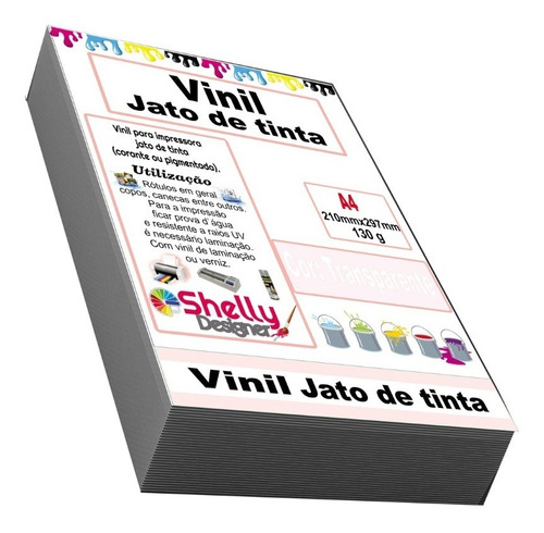 Adesivo Vinil Jato De Tinta Transparente+verniz P/laminação