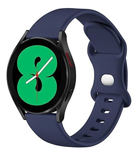 Malla De Silicona Para Samsung Watch 4 Azul Navy Talle S