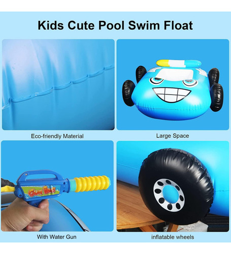 Inflable De Piscina Para Niños Juguete De Alberca,lanzador Color Azul
