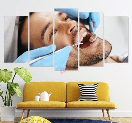 Políptico Dentista Cdn50 Canvas Grueso 200x105