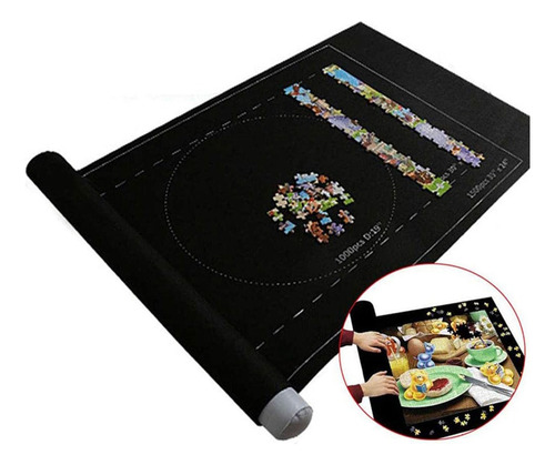 Nuevo Alfombra Puzzle Baby Roll 3000 Negro