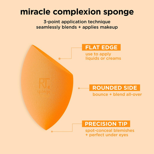 Real Techniques, Paquete De 2 Esponjas Miracle Complexion,