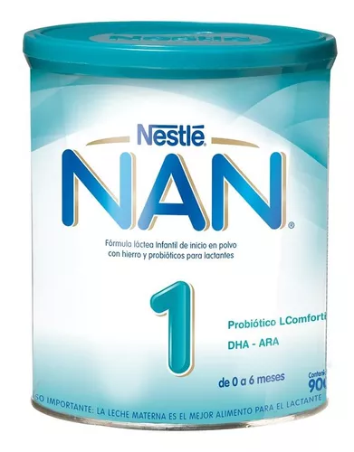 Leche de fórmula en polvo Nestlé Nan 1 Lcomfortis en lata de 1 de 900g - 0  a 6 meses