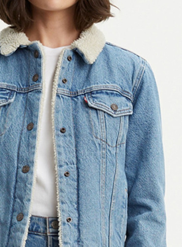 Chaqueta Levis Denim Sherpa Trucker Mujer