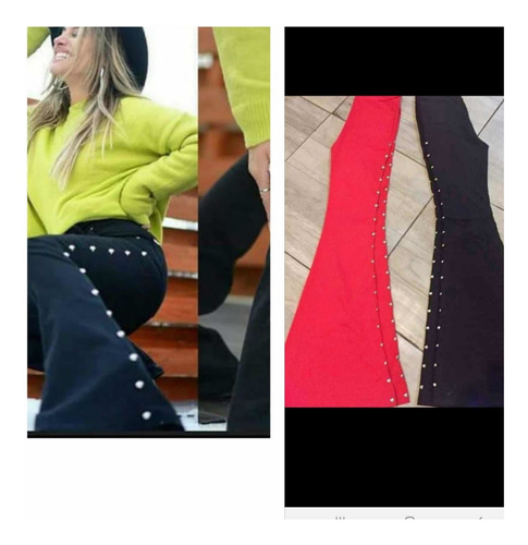 Pantalon Oxford De Bengalina Con Tachas