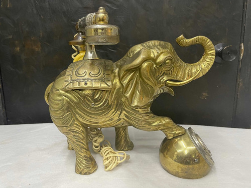 Antiguo Teléfono De Elefante De Bronce