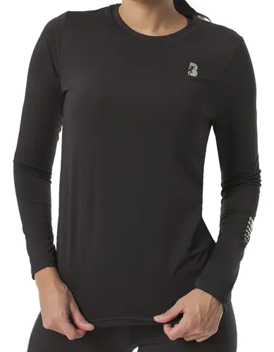 Playera Deportiva Mujer Manga Larga Color Negro