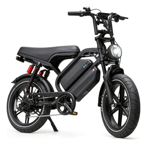 Bike Elétrica V9 Max 2 Baterias 20Ah 32km/h 1000W Bicicleta Preto 20