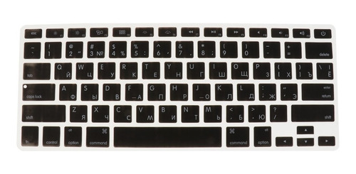 Imagen 2 de 6 de Ruso-inglés Película Protectora De Teclado De Silicona