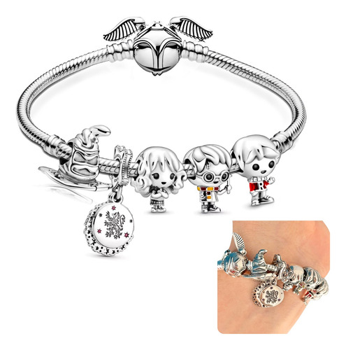 Pulsera Harry Potter Friends Charms Plata S925 