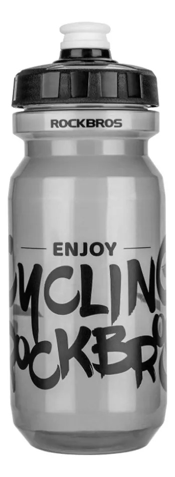 Ánfora Para Ciclismo Otros Deportes 600 Ml Rockbros Color Negro Ahumado