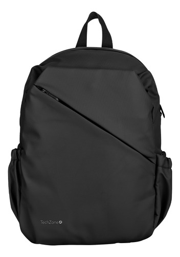 Mochila Techzone Style Backpack 16 Pulgadas Negra Negro Liso