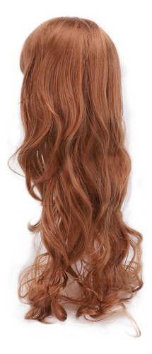 Peruca Longa De Cabelo Encaracolado Com Franja De Linho Amar