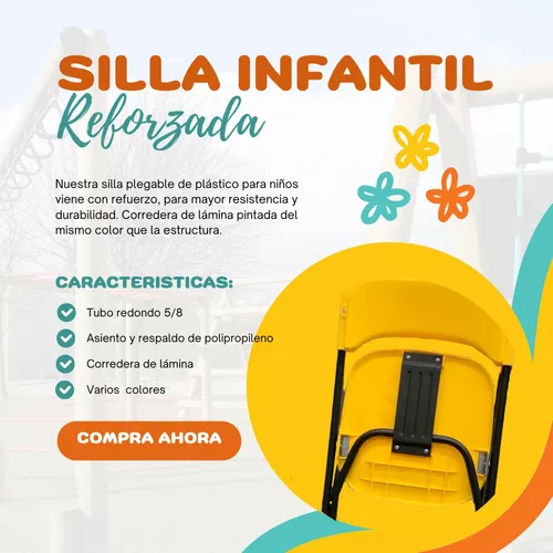 Pack 10 Sillas Infantiles Plastico De Colores (para Niños)