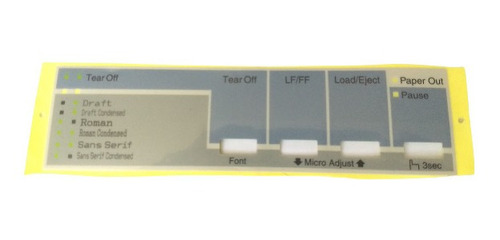 Calcomania Panel Control Frontal Impresora Epson Lx-300+