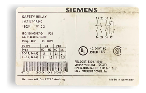 Siemens 3sk1121-1ab40 (Usado)