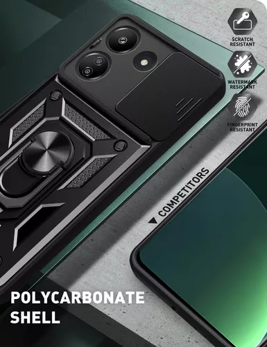 BIOPLJ Funda para Xiaomi Poco C65 Uso Rudo Protector con Cristal