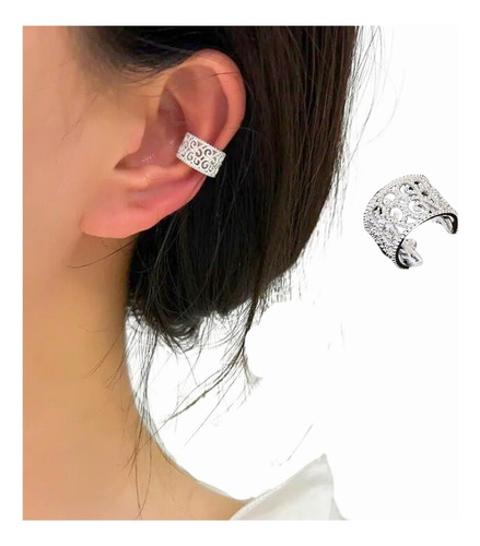 Aretes Mujer Ear Cuff Solitario Ear Cuff Silver