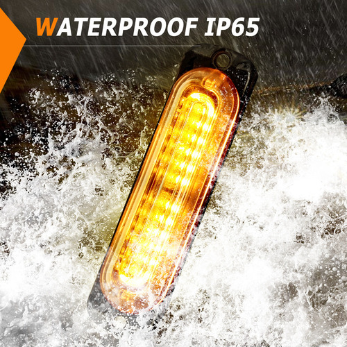 Mm J 4 Luces Led Intermitentes Para Parrilla, 12 Led, Color
