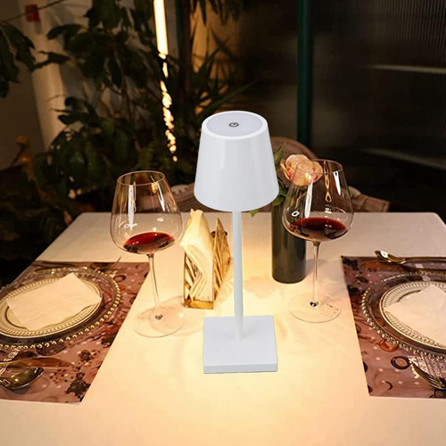 Luminaria Abajur Mesa Led Dimerizavel Sem Fio Recarregavel