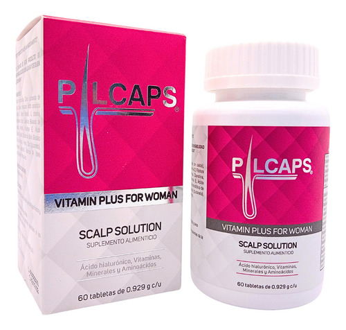 Colágeno Queratina Ácido Hialurónico Pilcaps Cabello Y Uñas