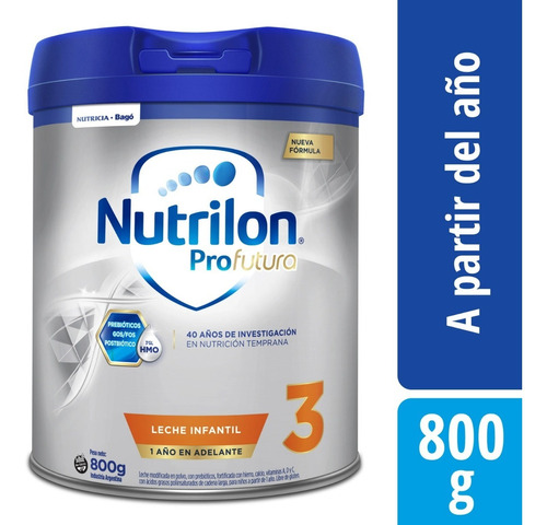 Leche Nutrilon Profutura 3 De 12 A 18m Pvo 800g (máx 12u)