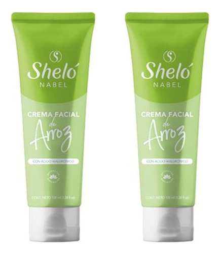 Crema Facial De Arroz Sheló Nabel Acido Hialurónico 2 Pack Todo Tipo De Piel Día/noche