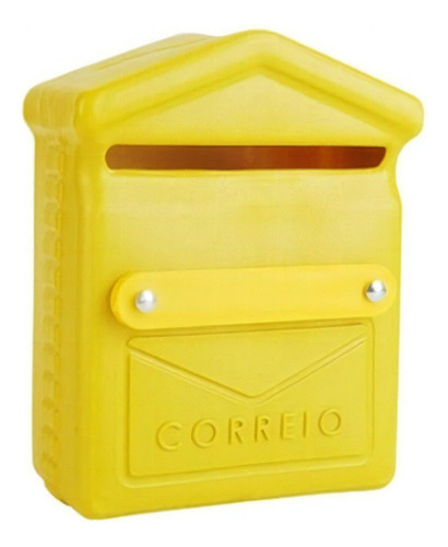 Caixa Para Correspondência De Correio Plástico Pvc 25x18x10 Cor Amarelo