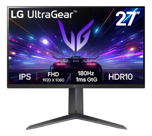 Monitor Gamer LG 27gs65f 27 Fhd Ips 180hz 1ms Ultragear Color Negro