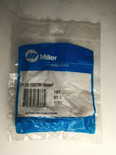 Miller 219679 Tip Standard 100 Amp Para Ice-100t