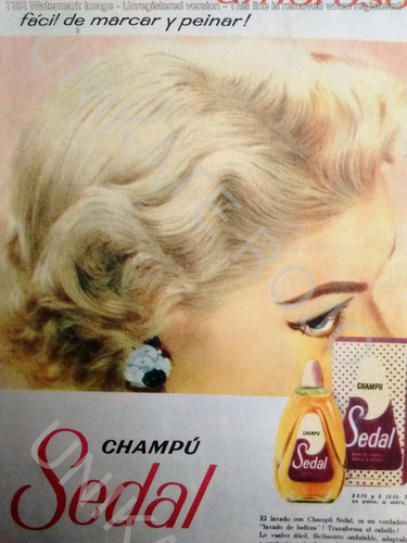 Antigua Publicidad Clipping Champú Sedal Cabello - Año 1957